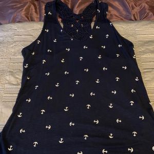 Maurices Navy Anchor Tank Large